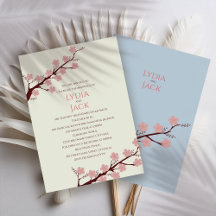 Invitación a la boda temática de la floración del