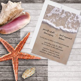 Invitación a la boda temática de la playa Casual