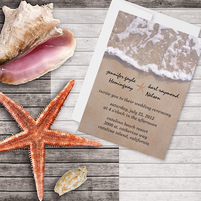 Invitación a la boda temática de la playa Casual (Subido por el creador)