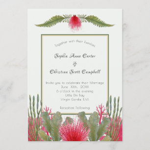 Invitación a la boda temática de la playa náutica