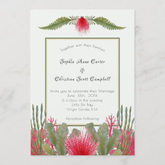 Invitación a la boda temática de la playa náutica