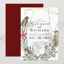 Invitación a la boda temática de los Navidades