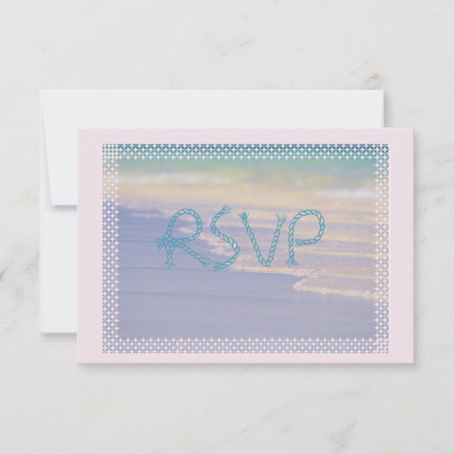 Invitación a la boda temática de Ocean Beach (Anverso)