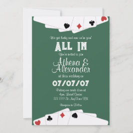 Invitación a la boda temática de Poker/Casino