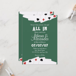 Invitación a la boda temática de Poker/Casino