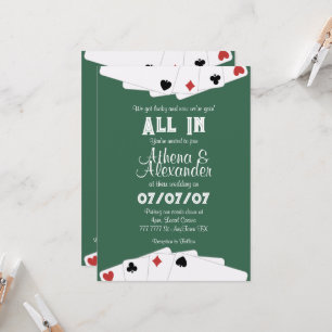 Invitación a la boda temática de Poker/Casino