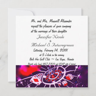Invitación a la boda temática del Casino de Las Ve