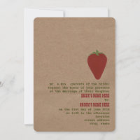 Invitación a la boda temática del mercado agrícola