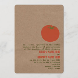 Invitación a la boda temática del mercado agrícola