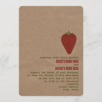 Invitación a la boda temática del mercado agrícola