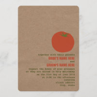 Invitación a la boda temática del mercado agrícola