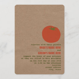 Invitación a la boda temática del mercado agrícola