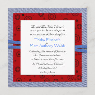 Invitación a la boda temática occidental