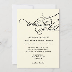 Invitación a la boda   Tener Que Sostener - Marfil