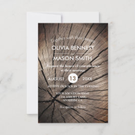 Invitación a la boda texturizada de árboles y natu