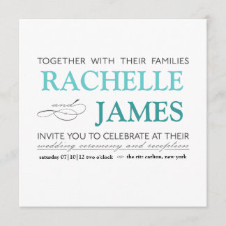 Invitación a la boda tipo elegante