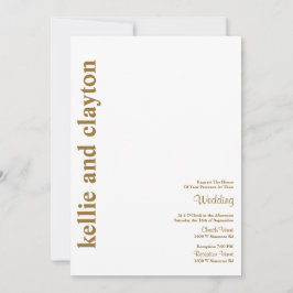 Invitación a la boda tipo simple moderna