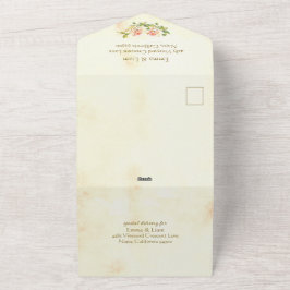 Invitación a la boda todo en uno de los Rosas anti