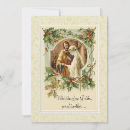 Invitación a la boda tradicional de Navidades cató