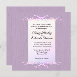 Invitación a la boda tradicional Lilac Simplicity