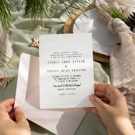 Invitación a la boda tradicional Minimalista simpl