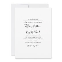 Invitación a la boda tradicional simple y elegante