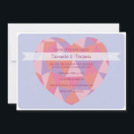 Invitación a la boda triangular<br><div class="desc">Estas invitaciones modernas tienen un diseño triangular de moda en una paleta de colores bonito. El texto puede editarse fácilmente para su uso como guardar las fechas o invitaciones para otros eventos, como cenas de ensayo o fiestas de compromiso y invitaciones. Envíe un correo electrónico a laura@laurabolterdesign.com para obtener solicitudes...</div>