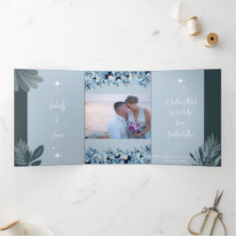 Invitación a la boda triple de personalizable