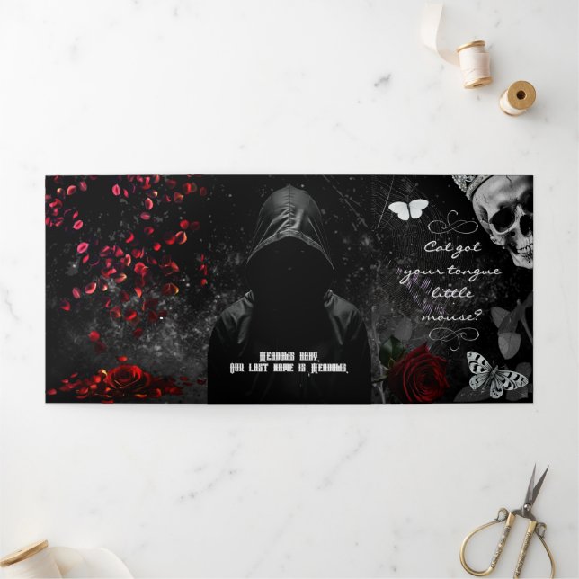 Invitación a la boda triple que dura Adeline Za (Exterior)