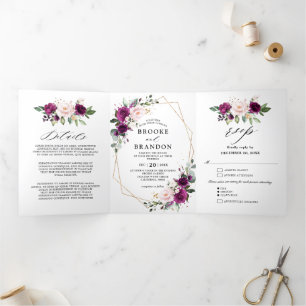 Invitación a la boda triplemente geométrica de mar