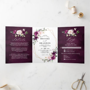 Invitación a la boda triplemente geométrica de mar