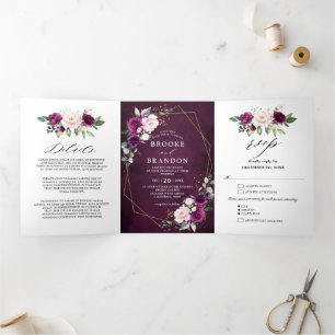 Invitación a la boda triplemente geométrica de mar