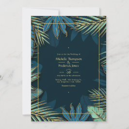 Invitación a la boda tropical