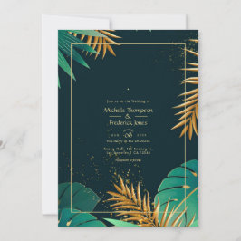 Invitación a la boda tropical