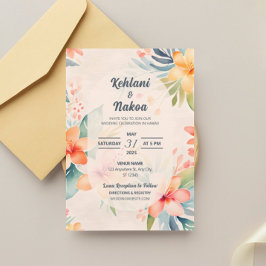 Invitación a la boda tropical