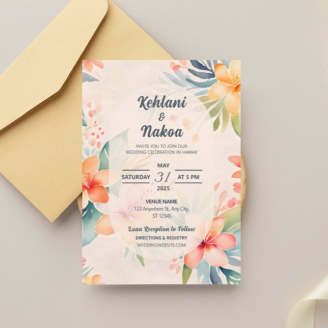 Invitación a la boda tropical (Subido por el creador)