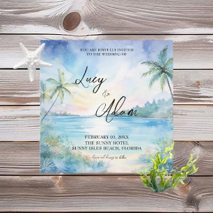 Invitación a la boda tropical