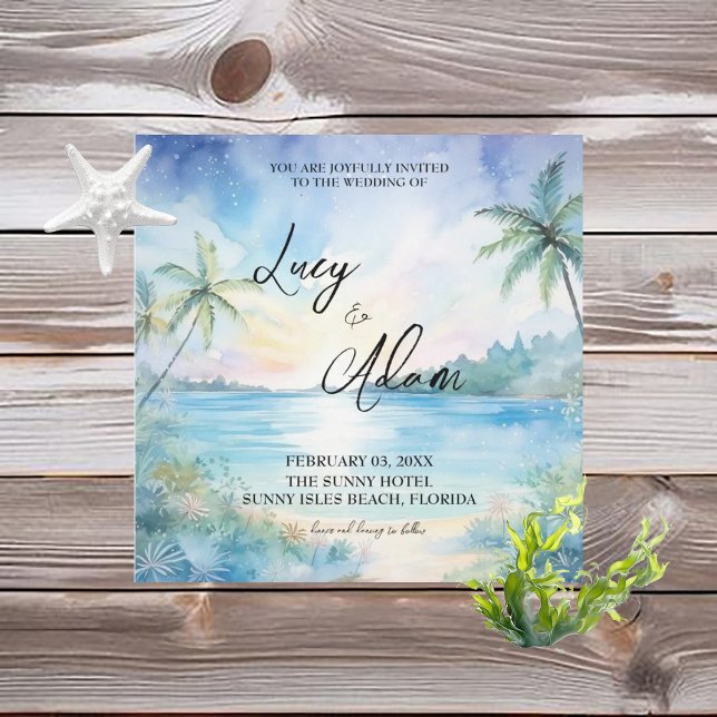 Invitación a la boda tropical (Subido por el creador)