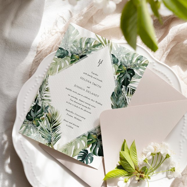 Invitación a la boda tropical, boda de destino (Subido por el creador)