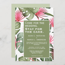 Invitación a la boda tropical cómica