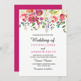 Invitación a la boda tropical de Bonito de flores 