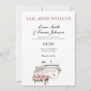 Invitación a la boda tropical de cruceros
