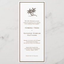 Invitación a la boda tropical de palmeras gemelas