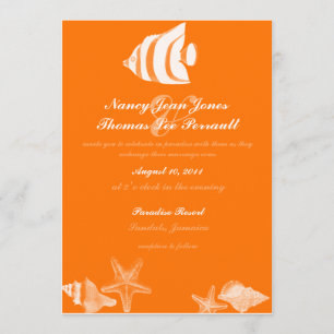 Invitación a la boda tropical de peces