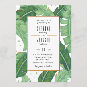 Invitación a la boda tropical de verano