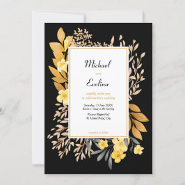 Invitación a la boda tropical frangipani