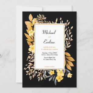 Invitación a la boda tropical frangipani