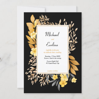 Invitación a la boda tropical frangipani