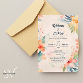 Invitación a la boda tropical - Magnético
