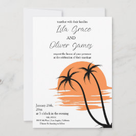 Invitación a la Boda Tropical Moderna